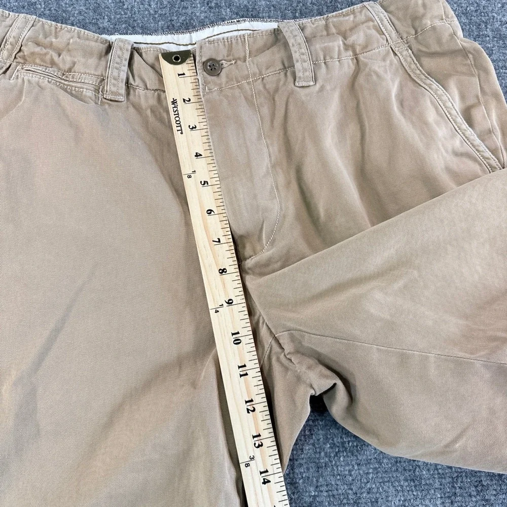 Polo Ralph Lauren Mens Tan Khaki Chino Shorts 33 Cotton Twill Casual Classic